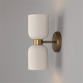 Sakura Matt White Wall Light